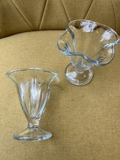 Flared Dessert Glasses sundae ice cream durable pressed glass dishwasher safe