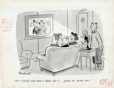 MORT WALKER SIGNED ORIGINAL DRAWING FOR SAT EVENING POST 1940's+COA      AWESOME