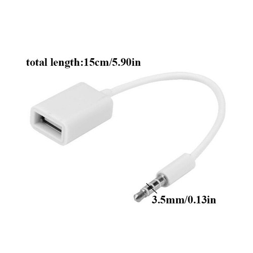 Pack de 2 3,5 mm mâle audio AUX Jack vers USB 2.0 type A femelle OTG Convertisseur Ada ∂ - Photo 5 sur 21