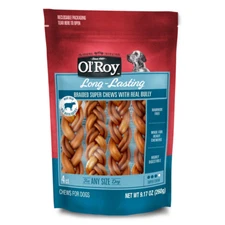 Ol' Roy Braided Bully Stick for Dogs, 9.17 Oz. (4 Count)