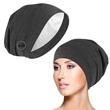 Satin Night Sleeping Cap For Long Hair Wrap Bonnet Hat Hair Care Men Women