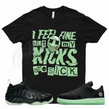 Black SICK V2 T Shirt for N Foamposite Air Force 1 Dunk React All Star Glow
