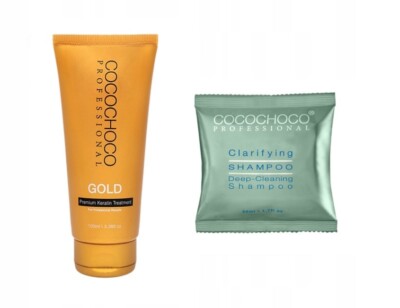 COCOCHOCO Brazilian Keratin GOLD 100 ml + Shampoo 50 ml NEU Haarglättung