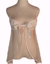 Victoria's Secret Vintage White Mesh Teddy With Open Front And Bow Size Large