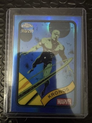 2025 Topps Chrome Marvel #25 Kronos Blue Refractor /299