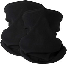 2 Pack Winter Neck Warmer Gaiter Fleece Windproof Face Mask Cover