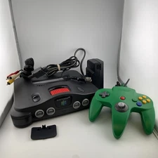 Nintendo 64 With Green Controller & Memory Expansion