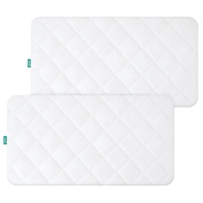 Waterproof Crib Mattress Protector 2 Pack Fitted 52 X 28 Inch, White