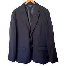 Tommy Hilfiger Blazer Mens 44 Navy Blue Office Sport Coat Preppy Ivy League