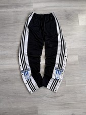 Vintage Adidas Adibreak 90s Baggy Black Sweatpants Joggers 3 Stripes Logo Mens L