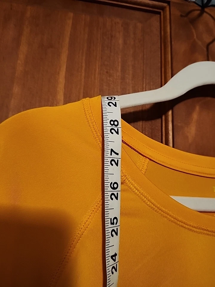 Tek Gear 黄色长袖锻炼衬衫,带拇指孔,尺寸 2X 无标签 — 第 3/4 张图片