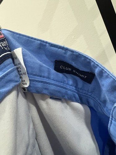 Vineyard Vines Blue Club Chino Shorts Mens Size 35 Cotton Flat Front Pockets - Picture 6 of 8