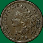 1906 Indian Head Cent Extremely Fine XF Coin #40680
