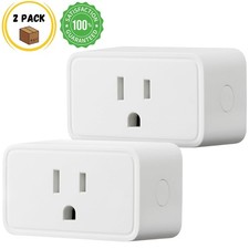 2 Pack Smart Plug, 2.4 GHz WiFi Outlet Compatible with Alexa, No Hub Required