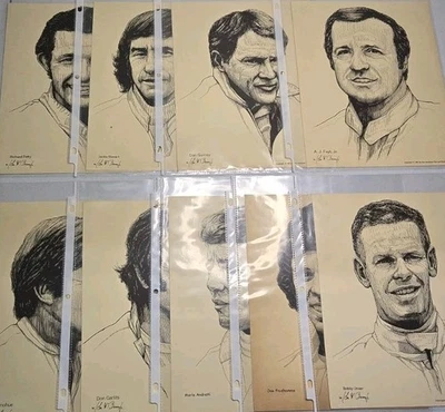 1975 Goodyear Tire Motor Sports Club Driver Photos Andretti Foyt Unser Petty - Image 1 of 4