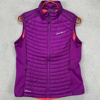 Eddie Bauer First Ascent Stormdown 800 Goosedown Vest Puffer Women Medium Purple