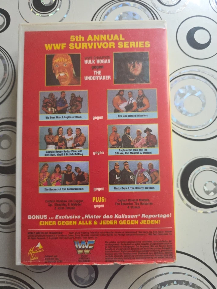 WWF SURVIVOR SERIES 1992 HERAUSFORDERUNG AUS DEM GRAB HULK HOGAN THE UNDERTAKER  - Bild 2 von 4