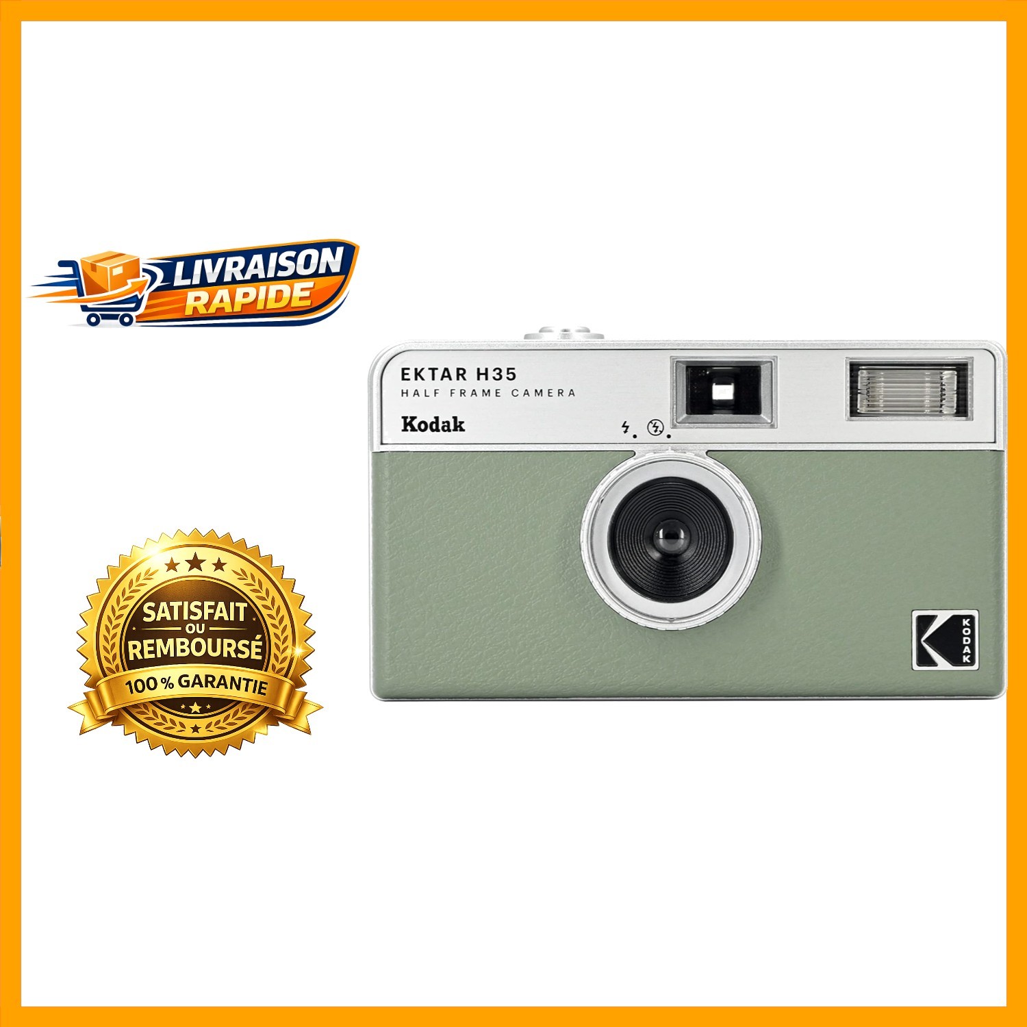 Kodak EKTAR H35 appareil photo argentique 35mm réutilisable avec flash