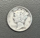 1942 - 10C Mercury Dime / 90% Silver Coin.