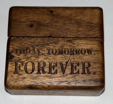 Vintage Wooden Engagement Ring Box Case For Proposal, Wedding Gift Storage
