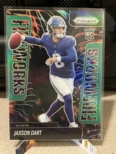 2025 Panini Green Prizm - Fireworks Jaxson Dart #6 (RC)