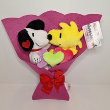 Peanuts Snoopy Woodstock Plush Bouquet Valentines Day Easter 13" NWT 2025