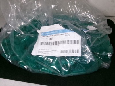 KIMBLE KIM-KAP  Polypropylene Cap Green Fits 13 mm Tube OD 500ct