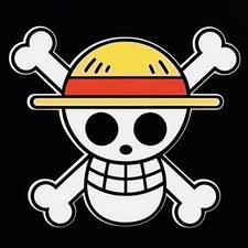 One Piece Anime Sticker Straw Hat Jolly Roger Luffy Vinyl Decal Car Laptop 2.5