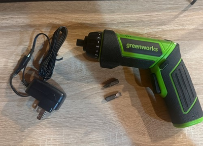 #ad Greenworks 8V Screwdriver with 2 bits $25.00
