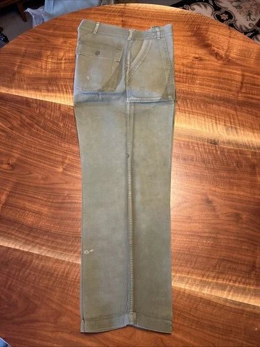 VTG US Military OG-107 Fatigue Pants 34x29  Vietnam Era Sateen Utility Trousers