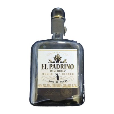 EL PADRINO DE MI TIERRA Tequila Blanco GLASS EMPTY BOTTLE