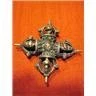 TIBETAN ~ DORJE  or  VAJRA  4 POINT ~ Thunderbolt    BUDDHIST   PENDANT   3.5"