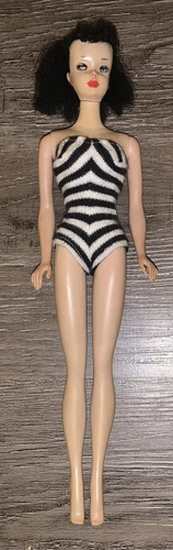 Vintage #3 Ponytail Barbie Doll Brunette Solid Body