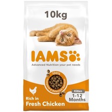 IAMS Complete Dry Cat Food for Kittens with Chicken 10 kg 4.13 per kilo