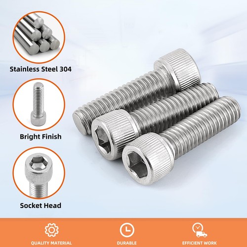 M6-1.0 x 16mm Socket Head Cap Screws Metric, Allen Socket Drive, Stainless St... - Picture 4 of 7