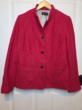 Talbots Blazer Wool Blend Red 10 Classic Money Career Office Preppy Holiday