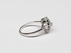 LOVELY 13k White Gold Natural Blue Sapphire & Diamond Heart Cluster Ring Sz 7 — photo 5