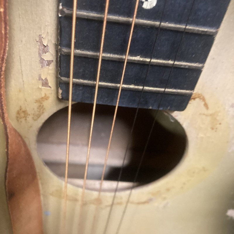 Vintage Unknown Guitar Possibly Sears Silvertone Or Harmony - Parlor Acoustic
