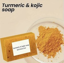 1-Pack Turmeric Glow Soap - Handmade Skin Brightening with Lemon  Kojic Acid