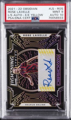 2021 PANINI OBSIDIAN LIGHTNING STRIKE AUTOS ROSE LAVELLE 5/10 PSA