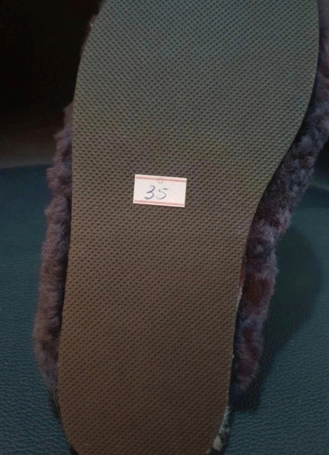 SAOLA Pantofole da casa viola scarpe di lana calde accoglienti suola rigida 35 EU 2 UK