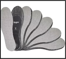 6 Pairs of Wetness and Odor Absorbing Activated Charcoal Shoe Insoles