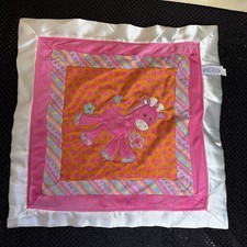 Mary Meyer Baby Security Blanket Lovey Plush Pink Giraffe Satin