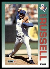 1992 FLEER JEFF RUSSELL #319 TEXAS RANGERS 673