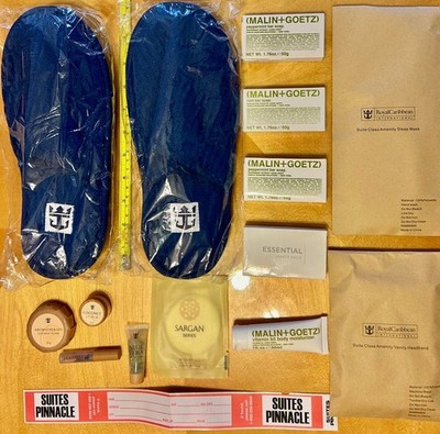 ROYAL CARIBBEAN CRUISE 2 Slippers, Soap, Sleep Mask, Lip , Lotion  & more RCCL