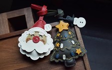 Real Leather Christmas Bag Charm Pendant KeyChain Handmade Handbag Accessories