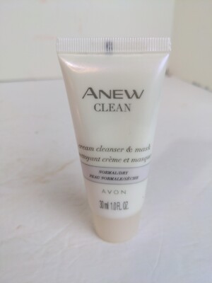 Avon Anew Clean Cream Cleanser & Mask Normal Dry Skin 1 Oz Travel Size 
