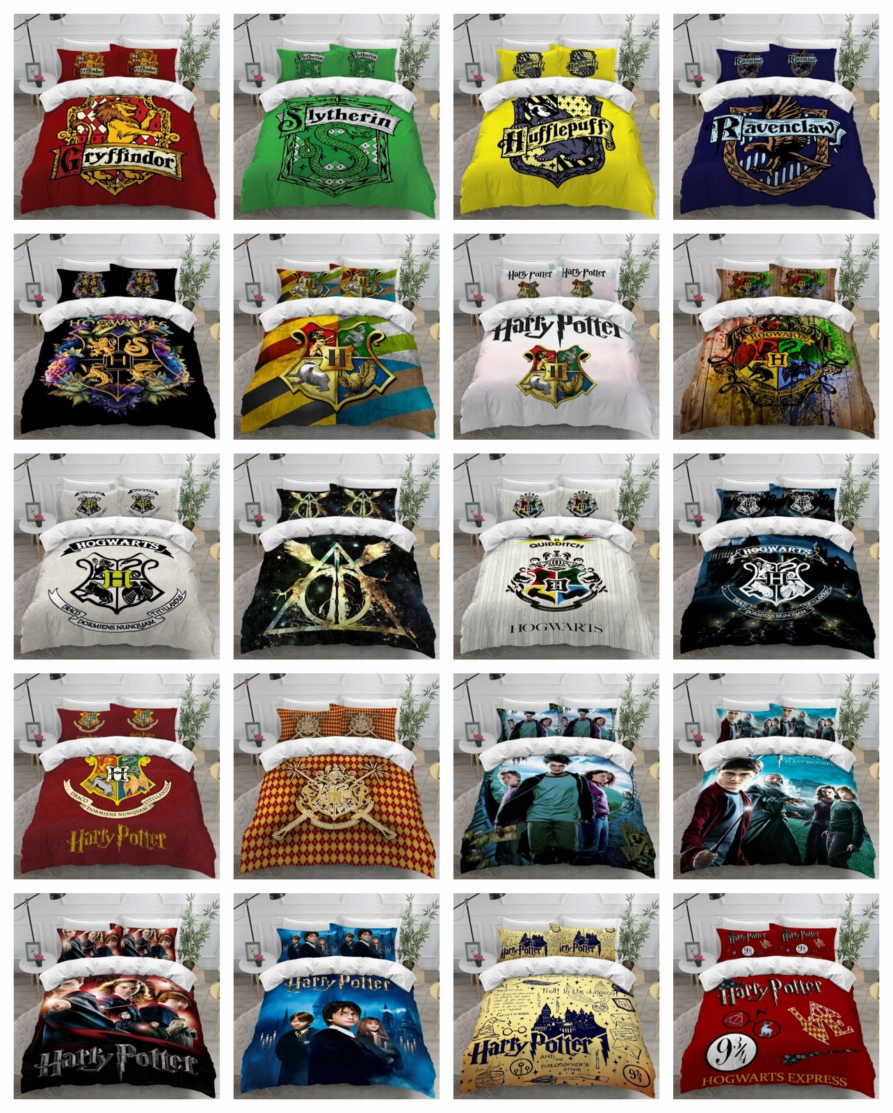 Harry Potter 3D Ultra Soft Quilt Doona Duvet Cover Set Single Double