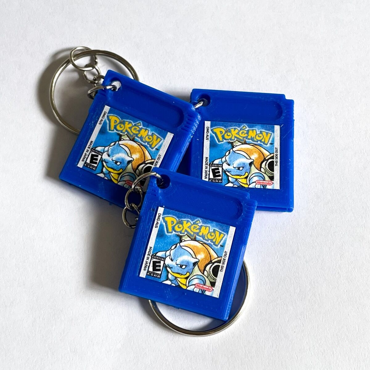 Pokemon Keychains - Nintendo Cartridge Keychain - 3D Printed Keychain