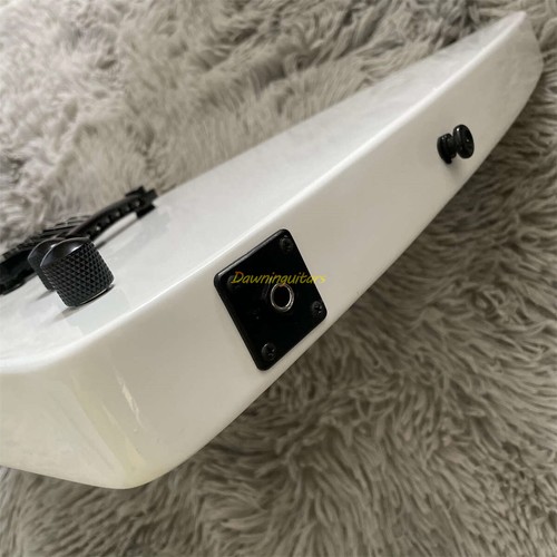 Chitarra elettrica personalizzata Alpine White Explorer sinistra HPL tastiera HH pickup - Foto 5 di 7